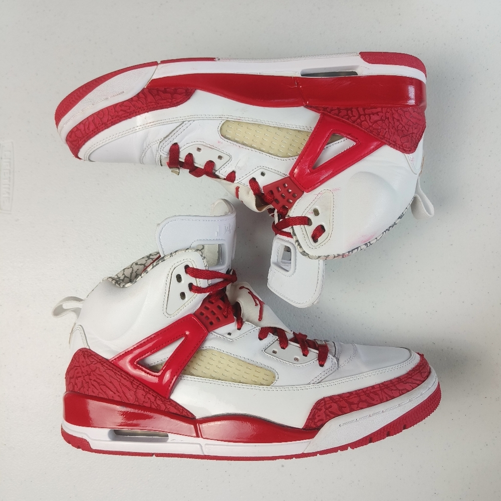 Nike Jordan Spizike NikeID White Red Elephant Print Mens Size 13 532513-993‎